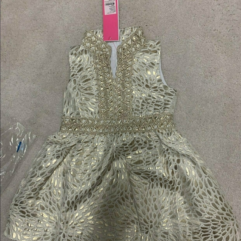 NWT Lilly Pulitzer Holiday Gold Dress Toddler
